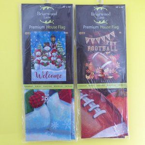 2 Pack - Autumn and Christmas - (40" x 28") Outdoor House Flags